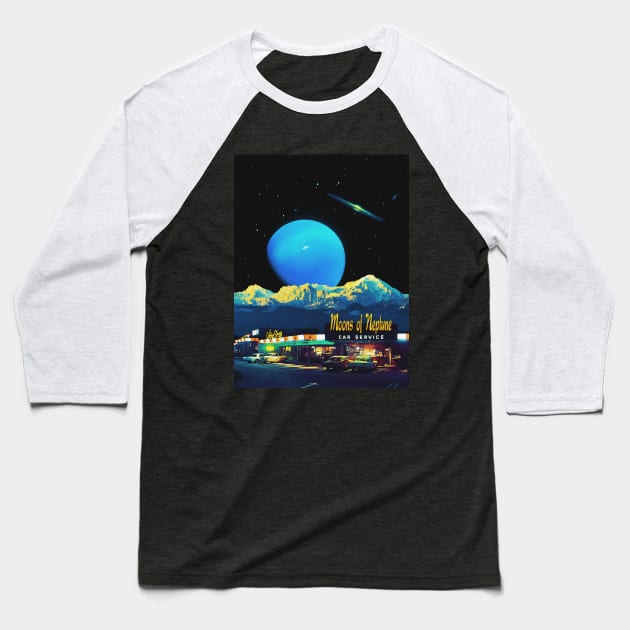 Moons Of Neptune Car Service Baseball T-Shirt by jessgaspar